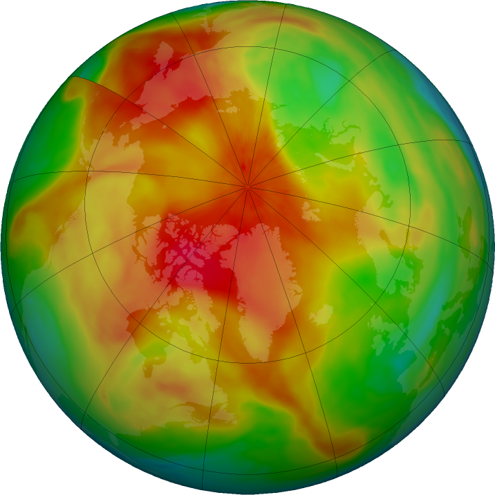 Arctic ozone map for 26 March 2022